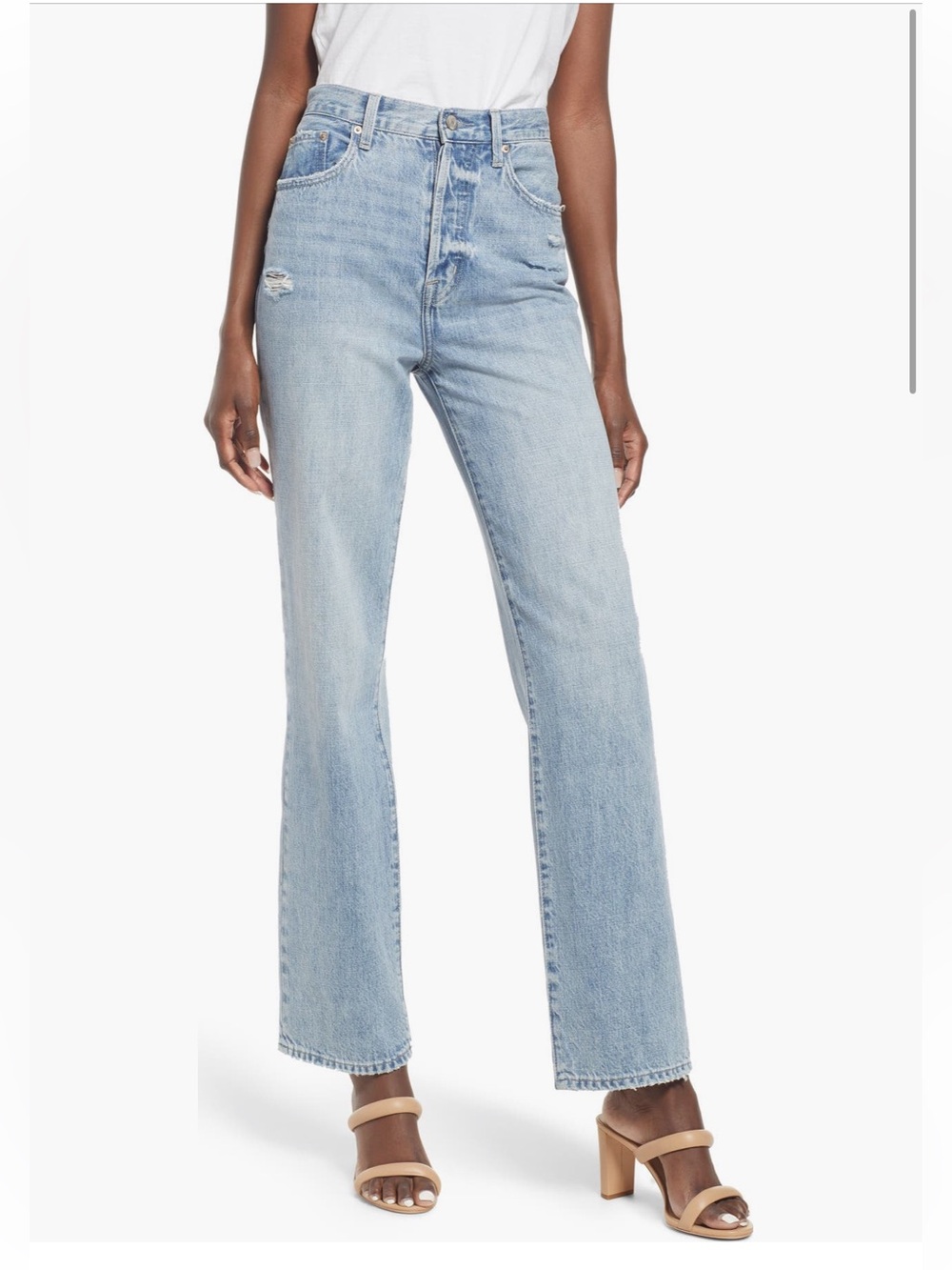 pistola Light Wash meadow 25 Cassie high rise Straight Leg Jeans